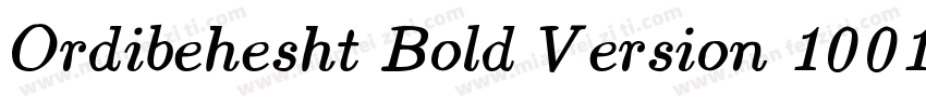Ordibehesht Bold Version 1001 Apr字体转换